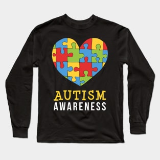 Autism Awareness Puzzle Heart Long Sleeve T-Shirt